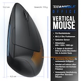 thumbnail of TITANWOLF - Maus Vertikal Wireless - ergonomische Funk Vertikalmaus 2,4 Ghz - USB Vertical Mouse - Funkmaus ergonomisches Design - armschonend