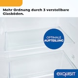 thumbnail of Exquisit Kühl-Gefrierkombination, Kühlschrank mit Gefrierfach, 206 Liter, 4-Sterne-Gefrierfach, 55 cm Breit, Freistehend, KGC5270-45-040E weiss