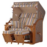 thumbnail of Strandkorb - bene living - Schleswig Pinie Zweisitzer - PE mokka - Modell 557