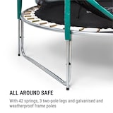 thumbnail of Jumpstarter Trampolin 2,5 m Ø Netz 120 kg max. 195 cm Ø Sprungfläche Türkis