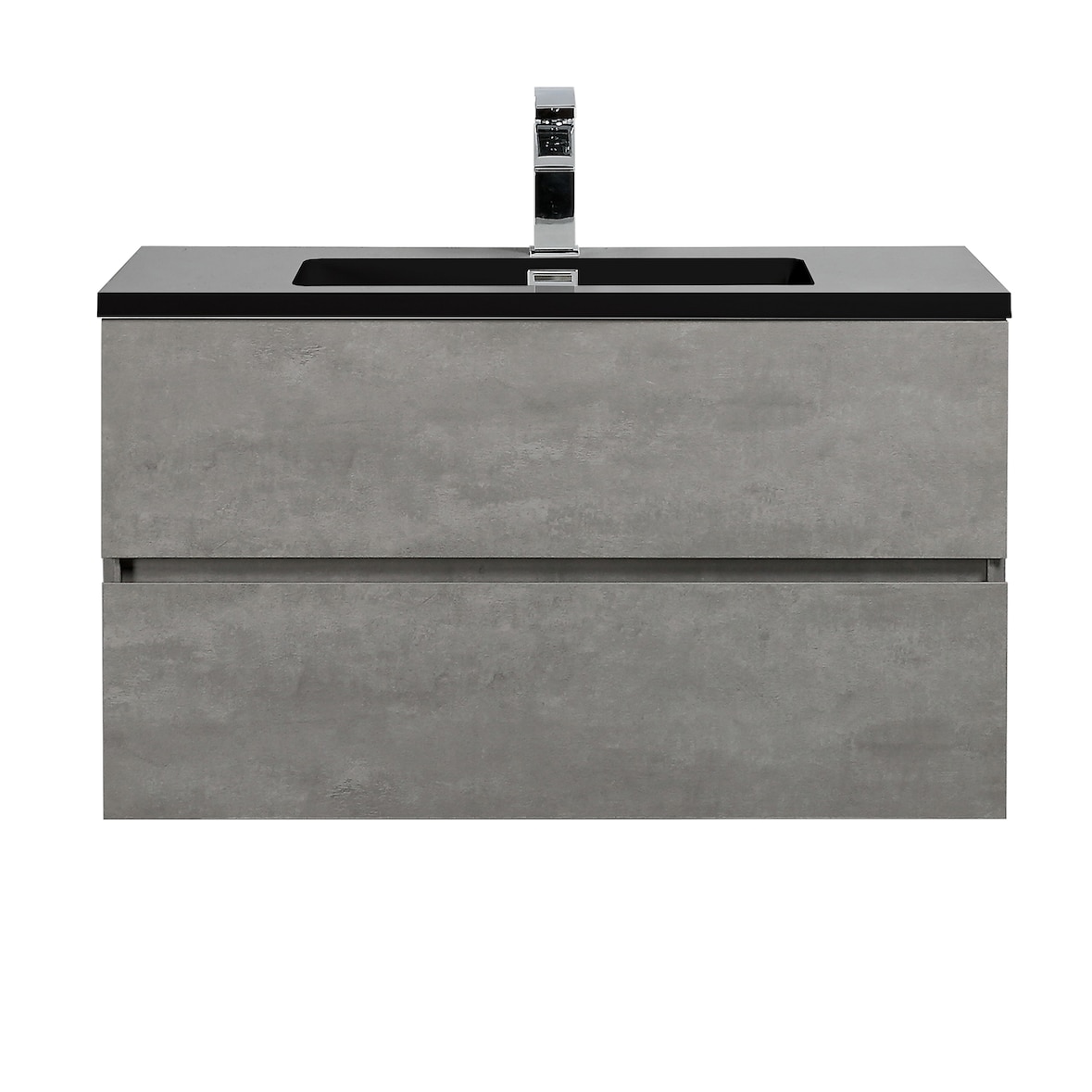 Oreste Luchetta Mobile bagno ANNAT BLACK CEMENT 90 in MDF finitura Cemento L.90 x P.47,5 x H.50 cm