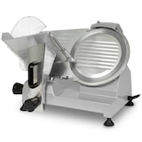 thumbnail of VERTES Cortadora de fiambres gastro, eléctrica con 150W, cuchilla con 250mm de diámetro, grosor de corte de 0 a 12mm, incl. piedra de afilar