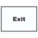 thumbnail of Exit Schild mit Text Ausgang waagerecht A3 Rückseite selbstklebend