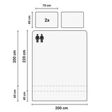 thumbnail of DoubleDry Dekbedovertrek Tweepersoons 200x200/220 cm + 2 kussenslopen 60x70 cm - 100% natuurlijk katoen - licht geel