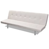 thumbnail of vidaXL Schlafsofa mit 2 Kissen Kunstleder Ausziehbar Cremeweiß