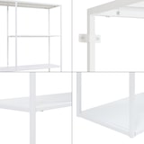 thumbnail of Helloshop26 - Zeitloses Design-Regal für Wohn-/Schlafzimmer freistehendes Aufbewahrungsmöbel 188 x 90 x 30 cm weißer Stahl 03_0011156