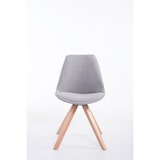 thumbnail of Cadeira de visitante Praça de Toulouse em tecido cinza/natura