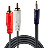 thumbnail of Lindy 35680 Audio-Kabel 1 m 3.5mm 2 x RCA Schwarz