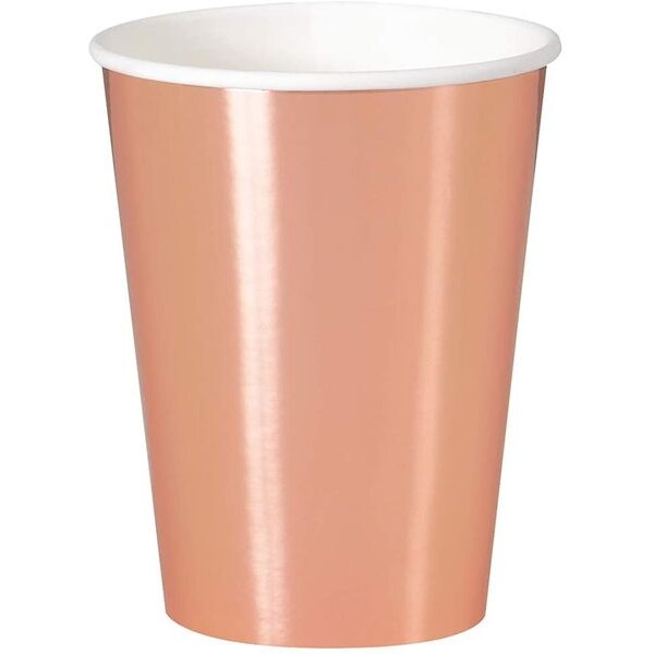 8 Becher rosegold