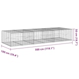 thumbnail of vidaXL Gabione mit Deckel 300x100x50 cm Verzinktes Eisen