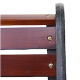 thumbnail of Tuinbank HWC-F98, parkbank houten bank, 2-zits gietijzer hout 125cm 20kg ~ bruin