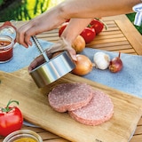 thumbnail of FMprofessional Prensa Hamburguesas Profesional Xxl Molde de Gran Tamaño en Acero Inoxidable para Carne, Pescado, Burger Vegana, Filetes Rusos Apta