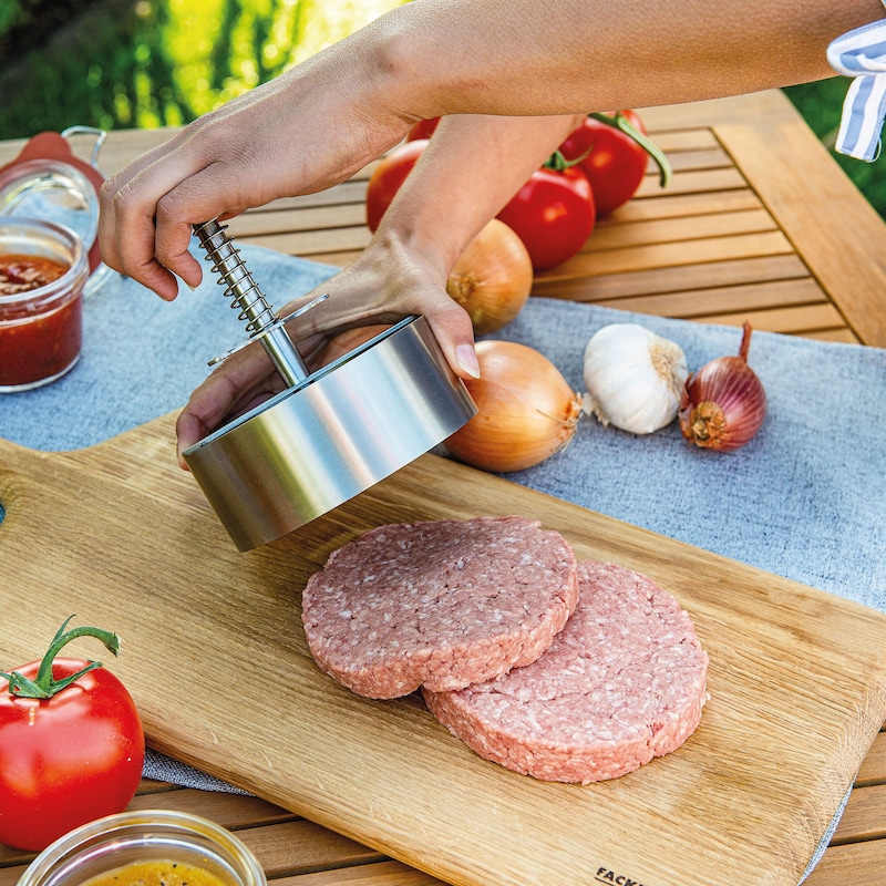 Pressa Per Hamburger Oxnfeia® In Acciaio Inox Con Pressa Per Carne - Foto 6