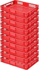 Euroboxen 600x400x320 mm Frontklappe, grau geschlossen günstig kaufen