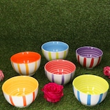 thumbnail of Summer Stripes 6er Set Müsli-Schale Ø14cm 500ml Dessert-Schüssel bunte Streifen