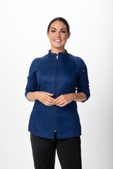 thumbnail of Chef Works® Damenkochjacke NEPAL Flex Serie nachhaltig, Reissverschluss, Cool Vent™, Oceanblue, Größe XL