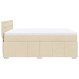 thumbnail of vidaXL Boxspringbett mit Matratze Creme 140x200 cm Stoff
