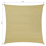 thumbnail of tectake vela ombreggiante quadrata in polietilene, beige - 300 x 300 cm - 402605