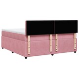 thumbnail of vidaXL Boxspringbett mit Matratze Rosa 200x200 cm Samt