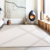 thumbnail of CarpetSale24 Teppich Wohnzimmer Einfarbig Creme 140x200 cm - Waschbar Rutschfest Kurzflor Extra Weich für Wohnzimmer Schlafzimmer Jugendzimmer
