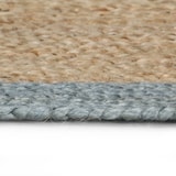 thumbnail of vidaXL Teppich Handgefertigt Jute mit Olivgrünem Rand 150 cm