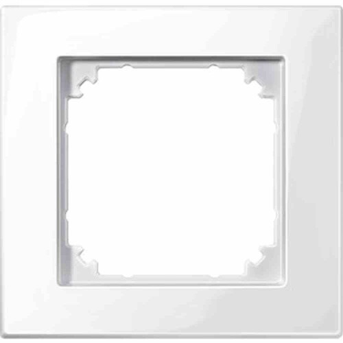 M-PLAN Rahmen, 1f, polarweiß, glänzend, Kunststoff, geeignet für Geräteeinbaukanal, geeignet für Unterputz-Installation