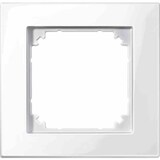 thumbnail of M-PLAN Rahmen, 1f, polarweiß, glänzend, Kunststoff, geeignet für Geräteeinbaukanal, geeignet für Unterputz-Installation