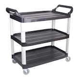 thumbnail of Carro de servicio con 3 estantes de plástico. Balda de 795x505 mm