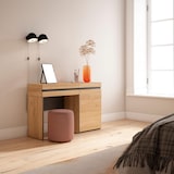 thumbnail of Kaptafel, Make-uptafel, Toilettafel Met Opbergruimte, 121x35x75cm, Met lade, Slaapkamer, Moderne stijl, Eiken - 452_9