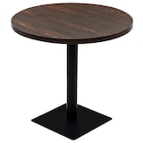 thumbnail of vidaXL Bistrotafel rond 80x75 cm MDF en staal donker essenkleur
