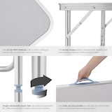 thumbnail of tectake Table pliante de camping en aluminium 75 x 55 x 68 cm 75 x 55 x 68 cm Gris