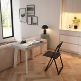 thumbnail of Ausziehbarer Konsolentisch, 222x90x73cm, Für 10 Personen, Holzbeine, Moderner Stil, Weiß und Zementgrau _ 307_21