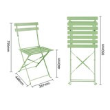 thumbnail of Chaises de terrasse pliantes en acier Bolero vert clair (Lot de 2)