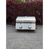 thumbnail of Tarrington House Barbacoa de gas de sobremesa de 2 quemadores Cathan, acero inoxidable, 50 x 47 x 34 cm, plata