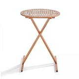 thumbnail of Mange-debout pliant rond en bois d'eucalyptus - Oviala