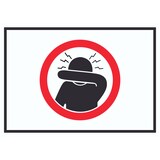 thumbnail of Husten und Niesetikette beachten Symbol Schild A0 Rückseite selbstklebend