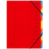 thumbnail of Exacompta Ordnungsmappe aus Manilakarton 400g/qm geheftet mit 12 Fächern und Gummizug, für Format DIN A4