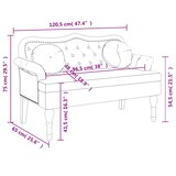 thumbnail of vidaXL Sitzbank mit Kissen Hellgrau 120,5x65x75 cm Samt