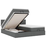 thumbnail of vidaXL Ottoman-Bett mit Matratzen & LEDs Dunkelgrau 180x200 cm Stoff