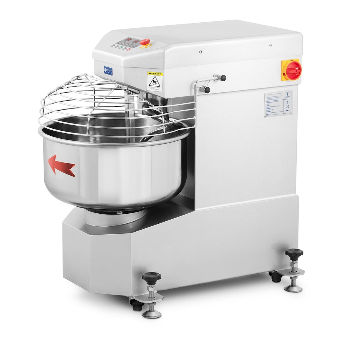 Helloshop26 - Professioneller Einphasen-Spiralteigmischer für Bäckereien und Pizzerien (1800 Watt 33 Liter max. Mehlkapazität: 18 14_0004819