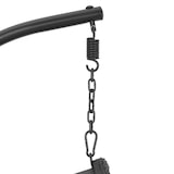 thumbnail of Uniprodo Outdoor-Hängesessel mit Gestell - Sitz zusammenfaltbar - schwarz/grau - Tropfenform