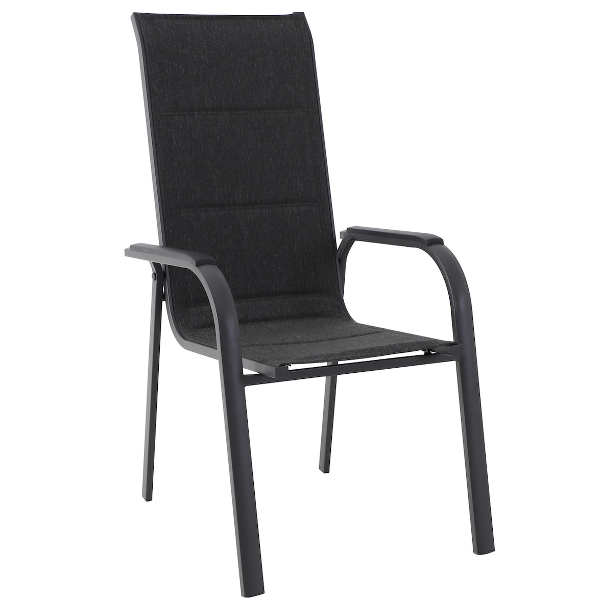 Tarrington House Silla apilable, tapizado Amberes, aluminio/textil, gris