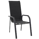 thumbnail of Tarrington House Silla apilable, tapizado Amberes, aluminio/textil, gris