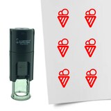 thumbnail of CombiCraft Selbstfärbender Stempel 'Eis' in der Farbe Rot, Ø10mm