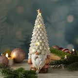 thumbnail of LED Weihnachtswichtel mit beleuchteter Mütze Dekofigur 29cm Timer Batterie