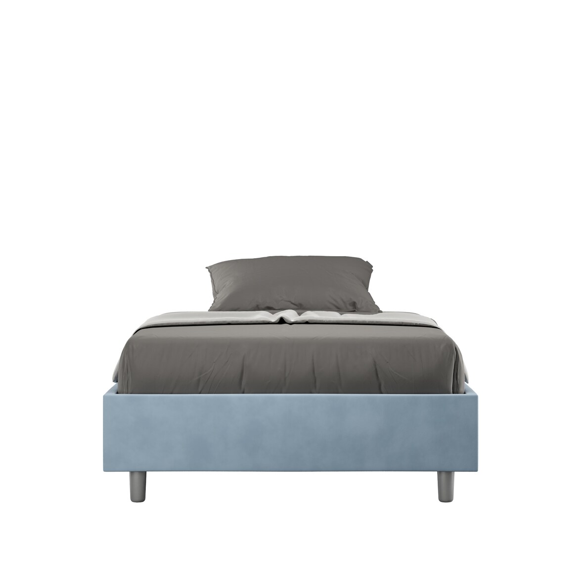 Letto Sommier Azelia 130x190 con rete azzurro