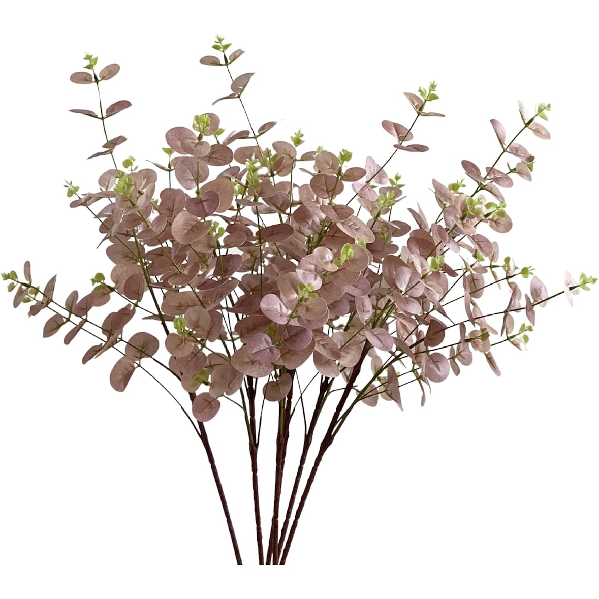 Layba Eucalipto Artificial Rosa Antiguo 85 cm (3 Uds) Serie Deco, Hojas Delicadas, Tallos Flexibles