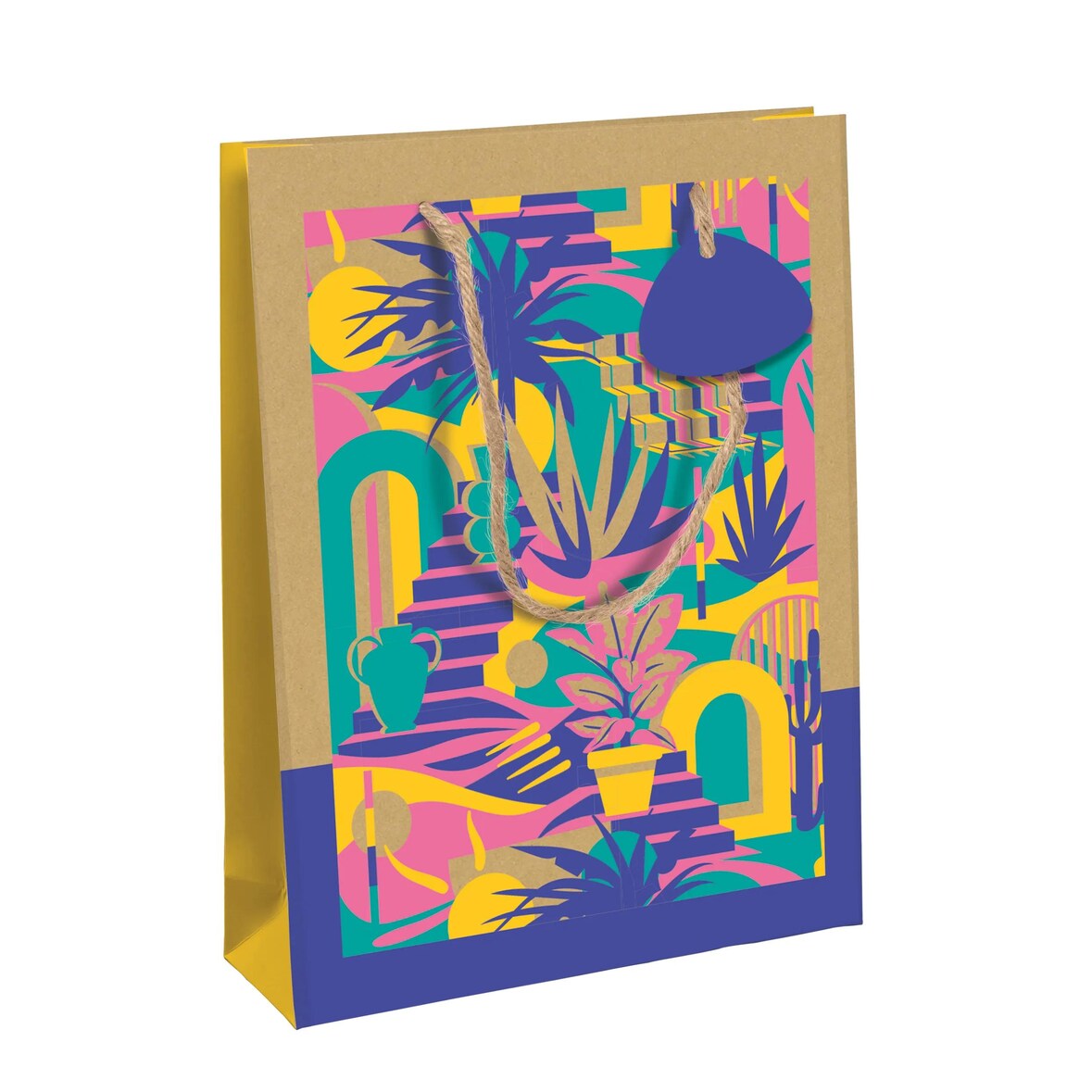 Clairefontaine 223925-2C 6x Liwa, Kraft, große Geschenktasche 26,5x14x33 cmMehrfarbig