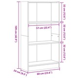 thumbnail of vidaXL Bücherregal Sonoma-Eiche 60x24x109 cm Holzwerkstoff