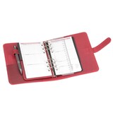 thumbnail of Ruitertassen Terminplaner A6 (16x20cm) Leder rot Terminkalender mit Systemeinlage und Kalender 1 Woche auf 2 Seiten